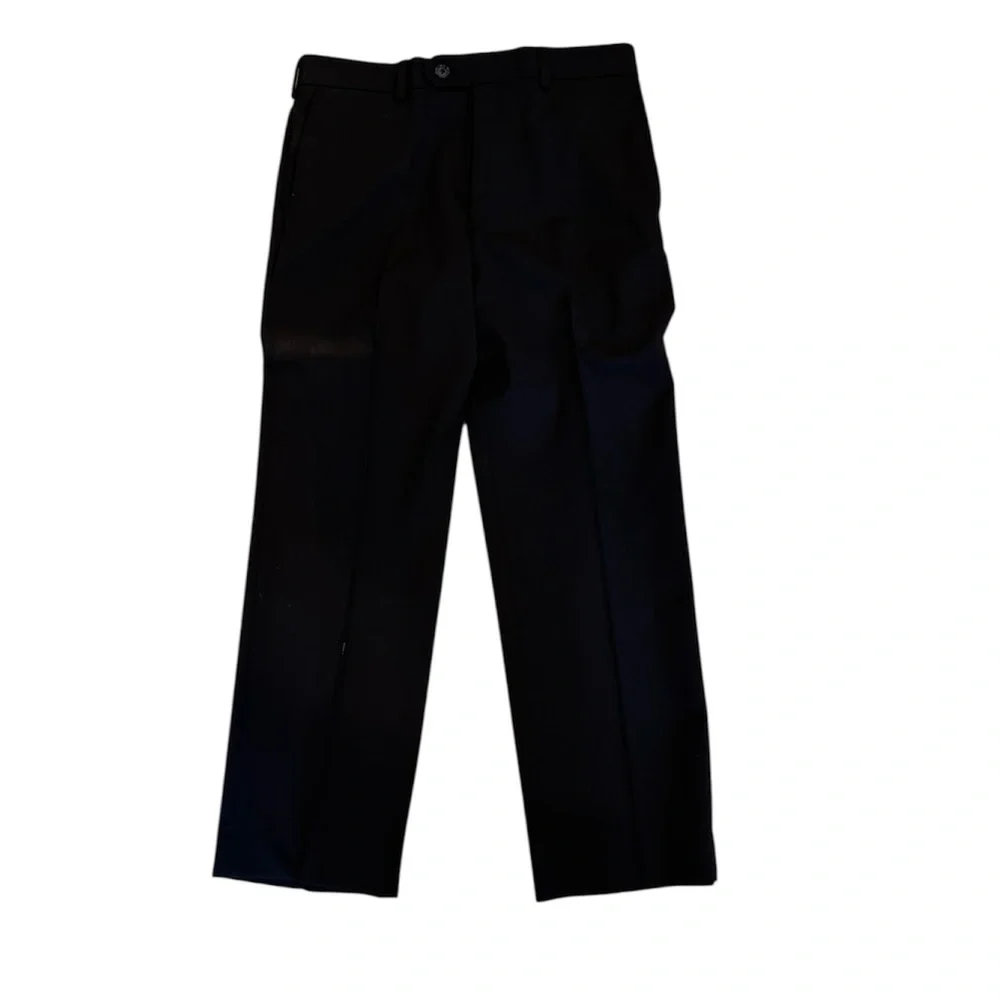 Nordstrom Boys Suit Black Jacket Pants 12 Husky Holiday Communion Wedding